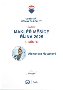 Makler mesice Makléřka Alexandra Nováková RE/MAX G8 reality