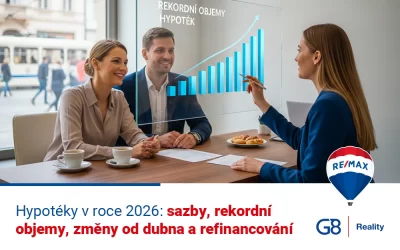 Hypotéky v roce 2026: sazby, rekordní objemy, změny od dubna a refinancování