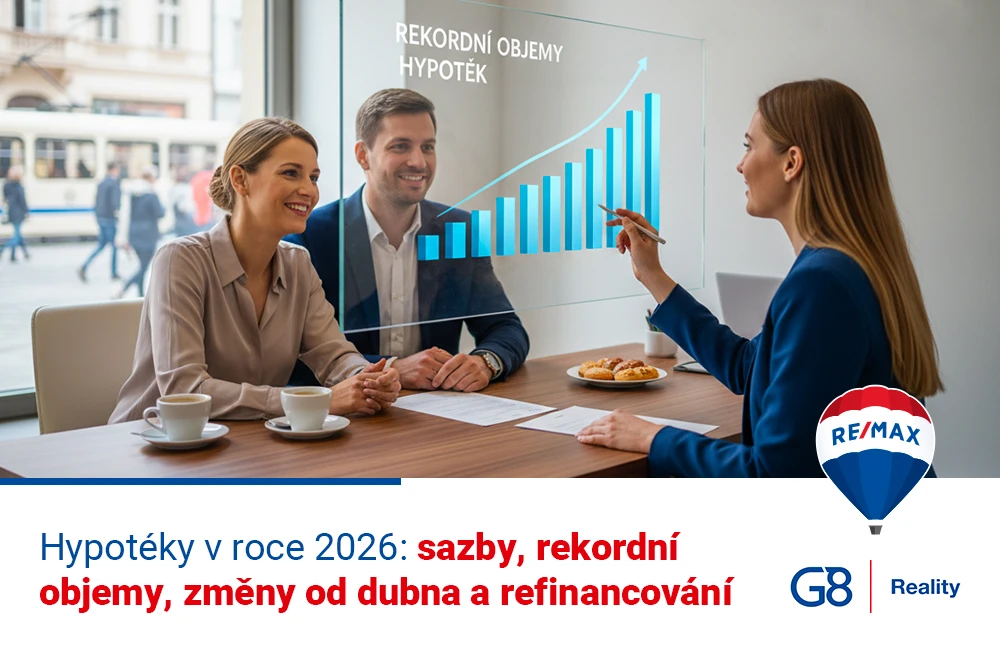 Hypotéky v roce 2026: sazby, rekordní objemy, změny od dubna a refinancování